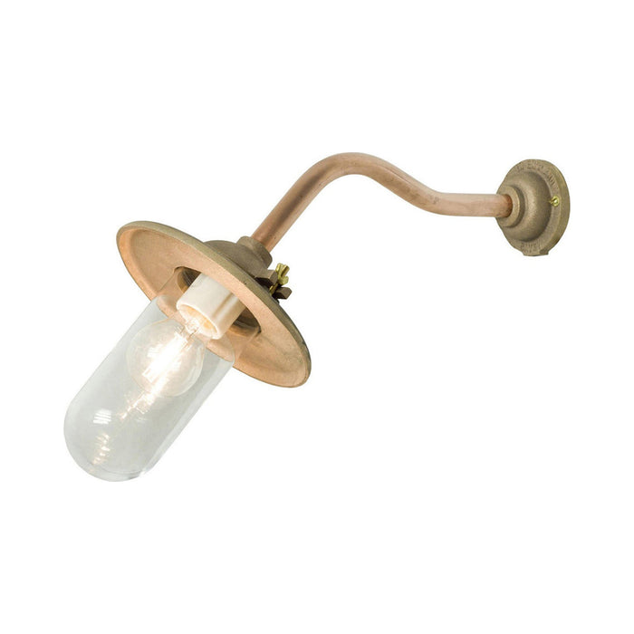 Exterior Bracket Indoor/Outdoor Wall Light in Clear Glass/Reflector and Swing Bolt/Canted.