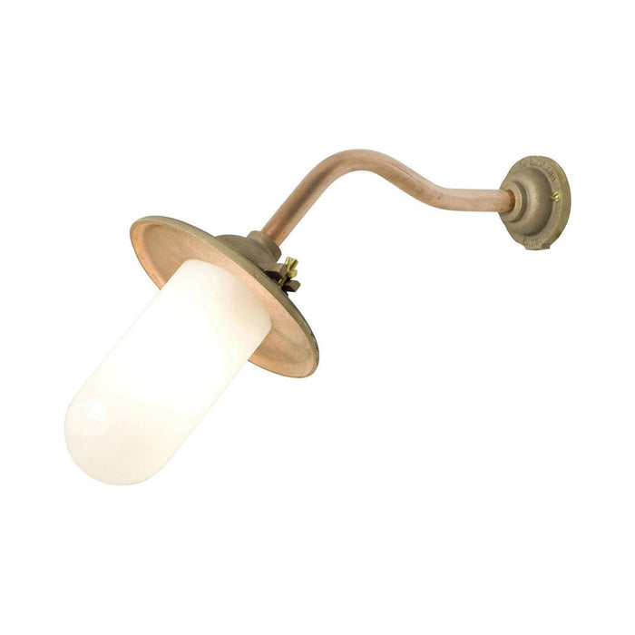 Exterior Bracket Indoor/Outdoor Wall Light in Frosted Glass/Reflector and Swing Bolt/Canted.