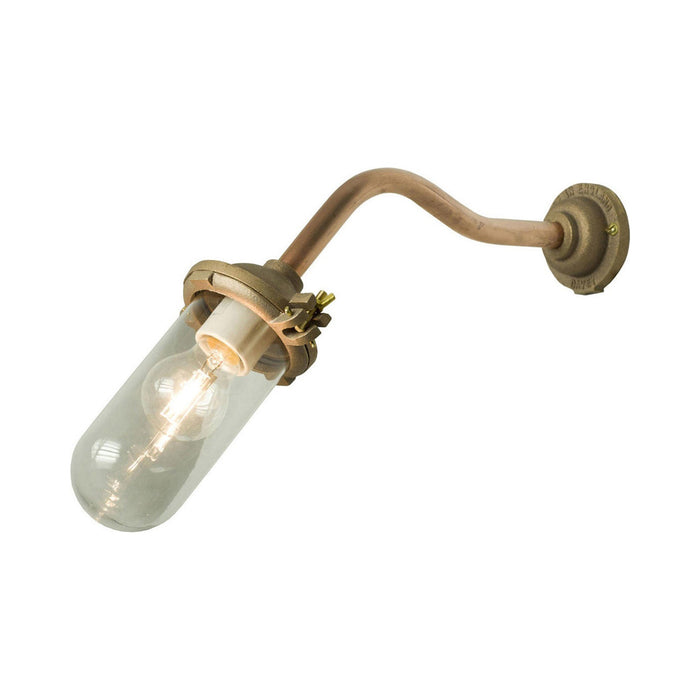 Exterior Bracket Indoor/Outdoor Wall Light in Clear Glass/Ring and Swing Bolt/Canted.