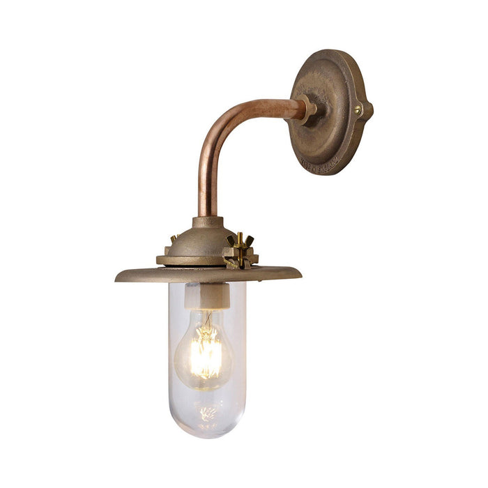 Exterior Bracket Indoor/Outdoor Wall Light in Clear Glass/Reflector and Swing Bolt/Right Angle.