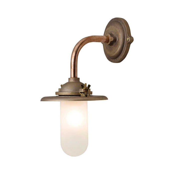 Exterior Bracket Indoor/Outdoor Wall Light in Frosted Glass/Reflector and Swing Bolt/Right Angle.