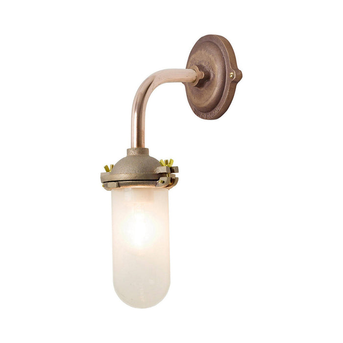 Exterior Bracket Indoor/Outdoor Wall Light in Frosted Glass/Ring and Swing Bolt/Right Angle.