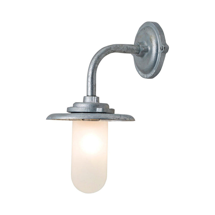 Exterior Bracket Light 1-Light Outdoor Wall Light in Frosted Glass/Right Angle (60W).