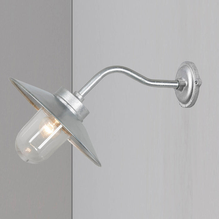 Exterior Bracket Light Indoor/Outdoor Galvanised Wall Light in Detail.