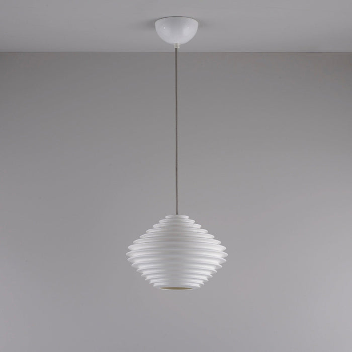 Fin Horizontal Pendant Light in Detail.