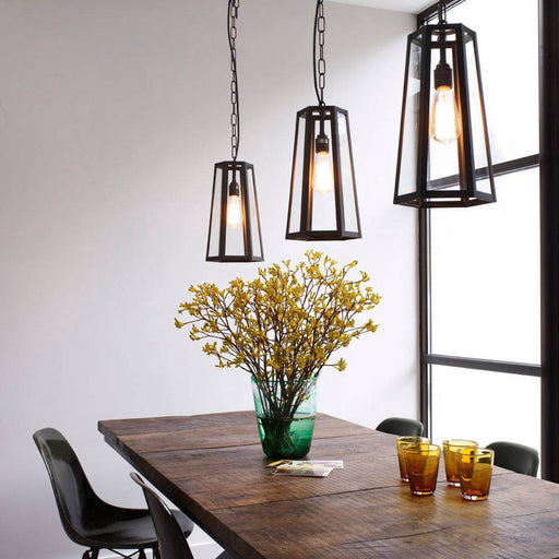 Hex Pendant Light in dining room.