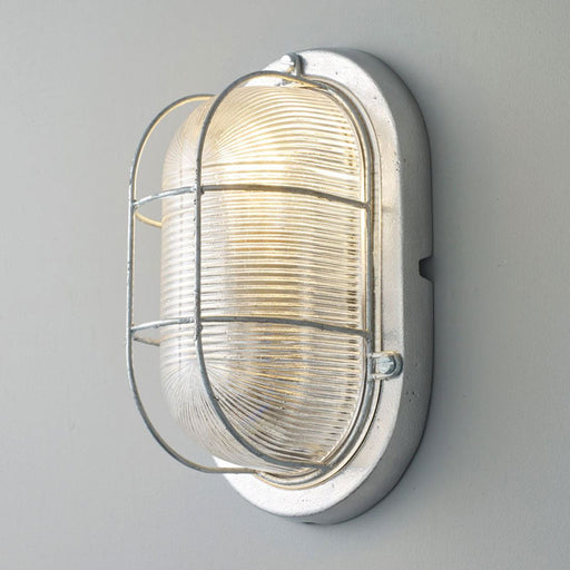 Oval Aluminium Indoor/Outdoor Wall Light in Detail.