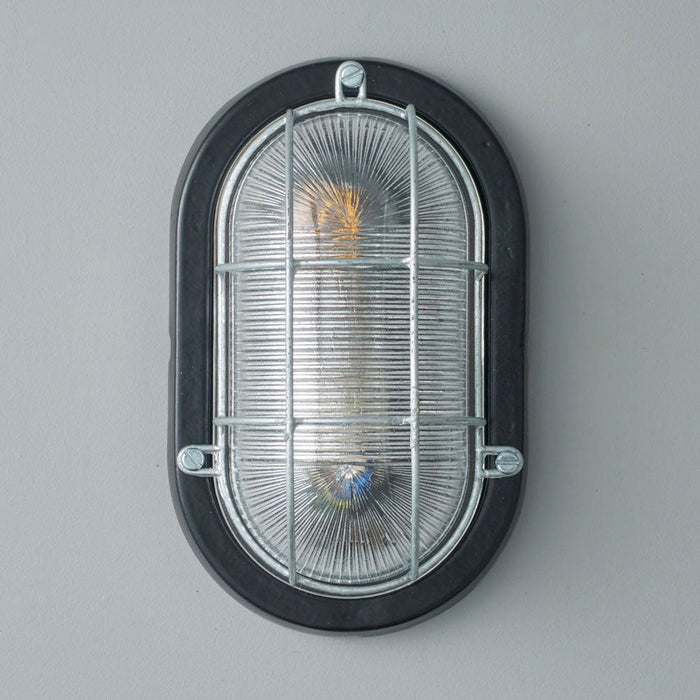 Oval Aluminium Indoor/Outdoor Wall Light in Detail.