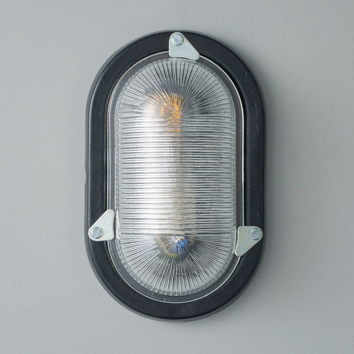 Oval Aluminium Indoor/Outdoor Wall Light in Detail.