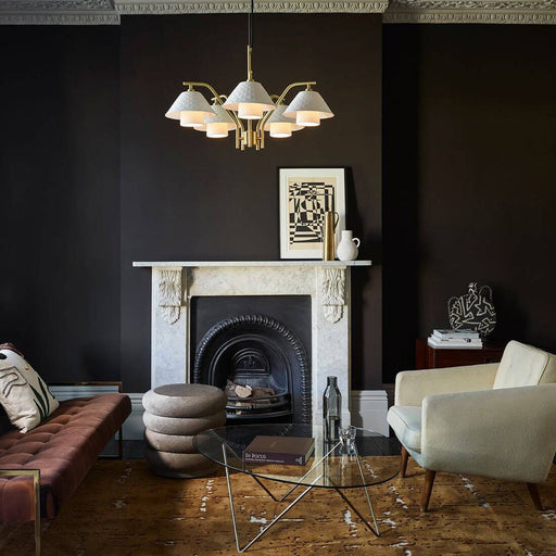 Oxford Chandelier in living room.