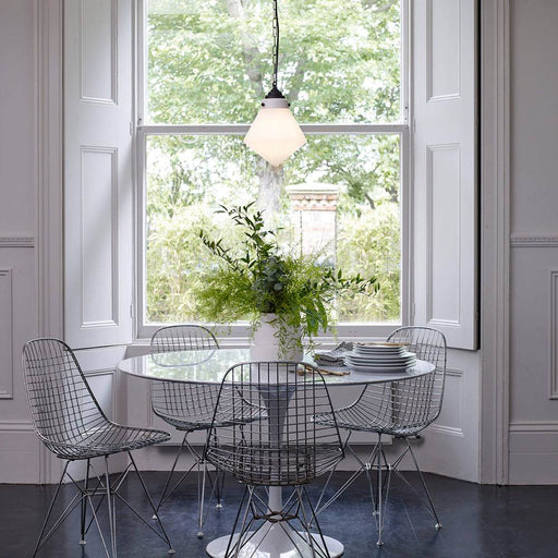 Point Pendant Light in dining room.