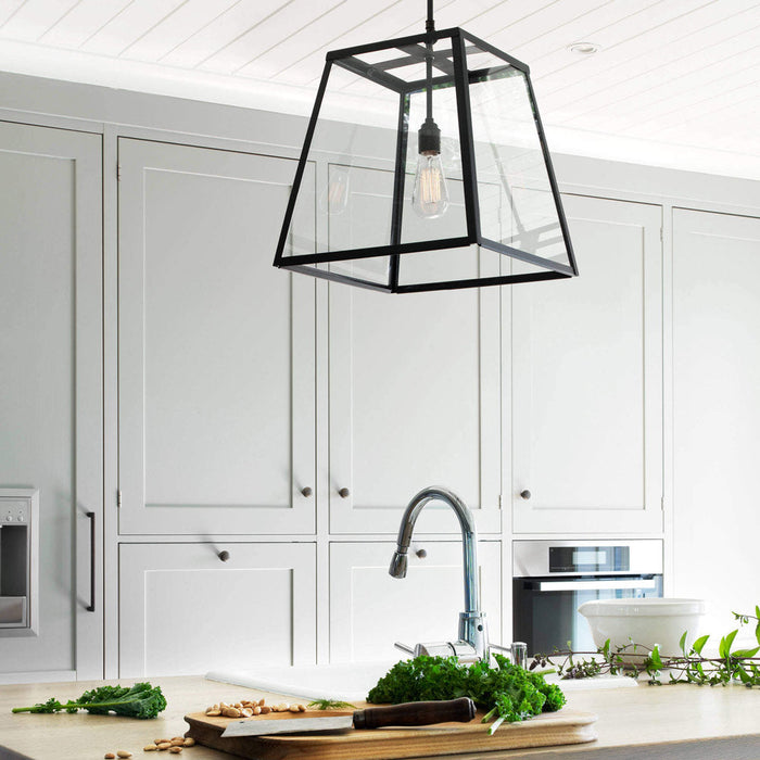 Quad Pendant Light in kitchen.