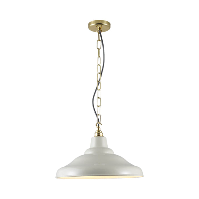 School 7200 Pendant Light in Putty Grey/White.