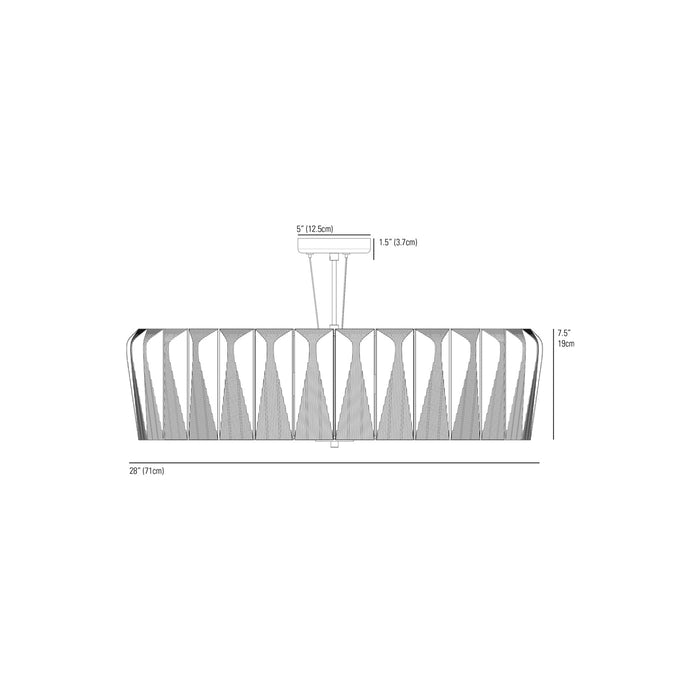 Shard Chandelier - line drawing.