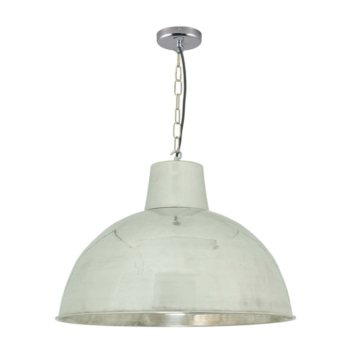 Spun Reflector Pendant Light in Polished Aluminium (Large).