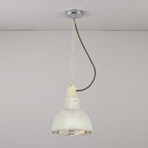 Spun Reflector Pendant Light with Suspension Lampholder in Detail.