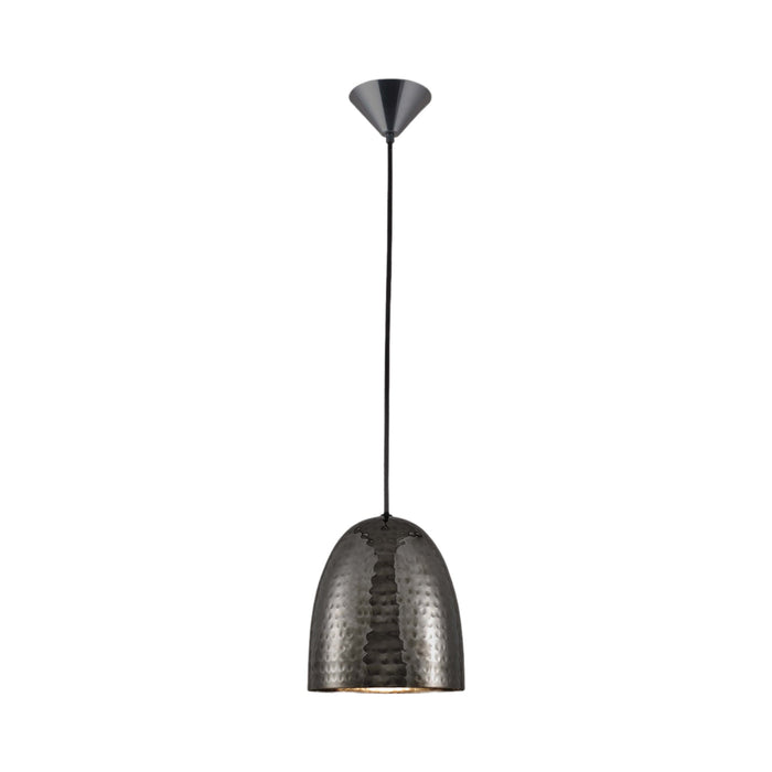 Stanley Pendant Light in Black Hammered Nickel (Small).