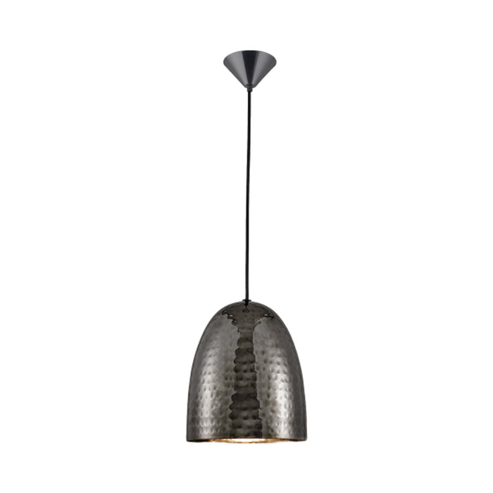 Stanley Pendant Light in Black Hammered Nickel (Medium).