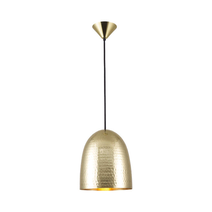 Stanley Pendant Light in Hammered Brass (Medium).