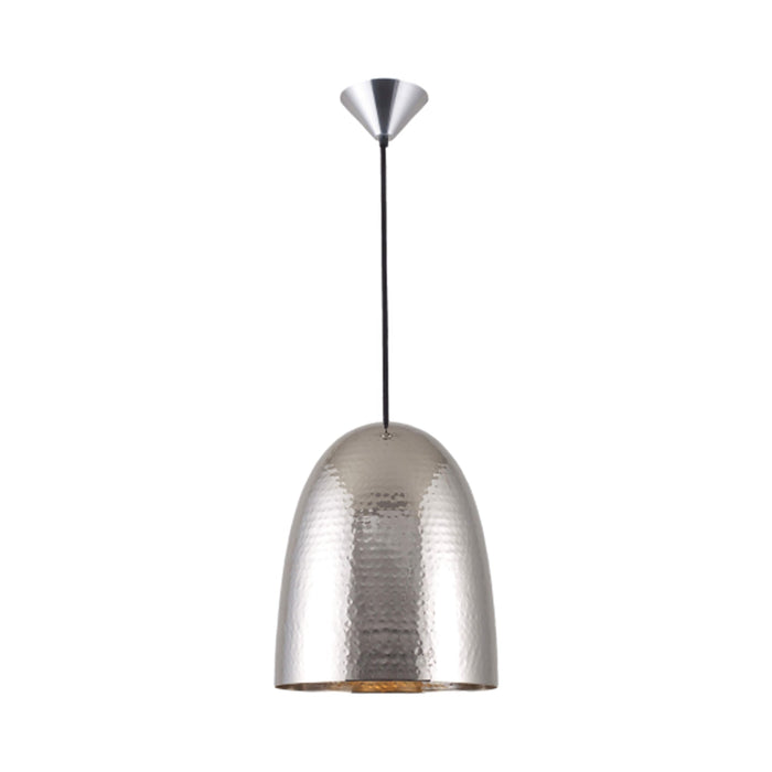 Stanley Pendant Light in Hammered Nickel Plated (Large).