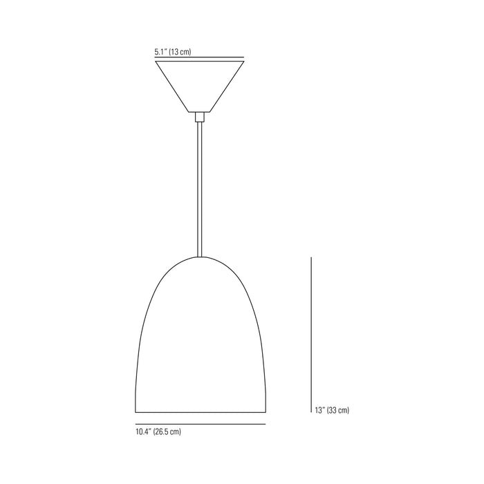 Stanley Pendant Light - line drawing.