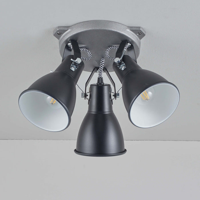 Stirrup Triple Flush Mount Ceiling Light in Detail.