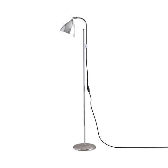 Task Floor Lamp in Polished Aluminium.