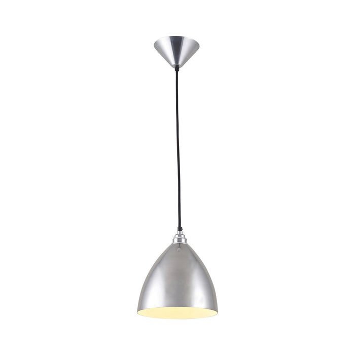 Task Pendant Light in Polished Aluminium.