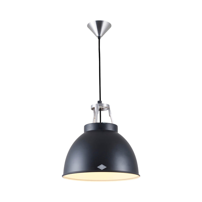 Titan Pendant Light in Black/White (Small/No Glass).