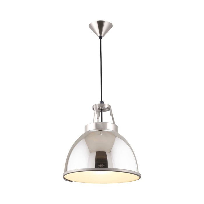 Titan Pendant Light in Natural Aluminium (Small/Etched Glass).