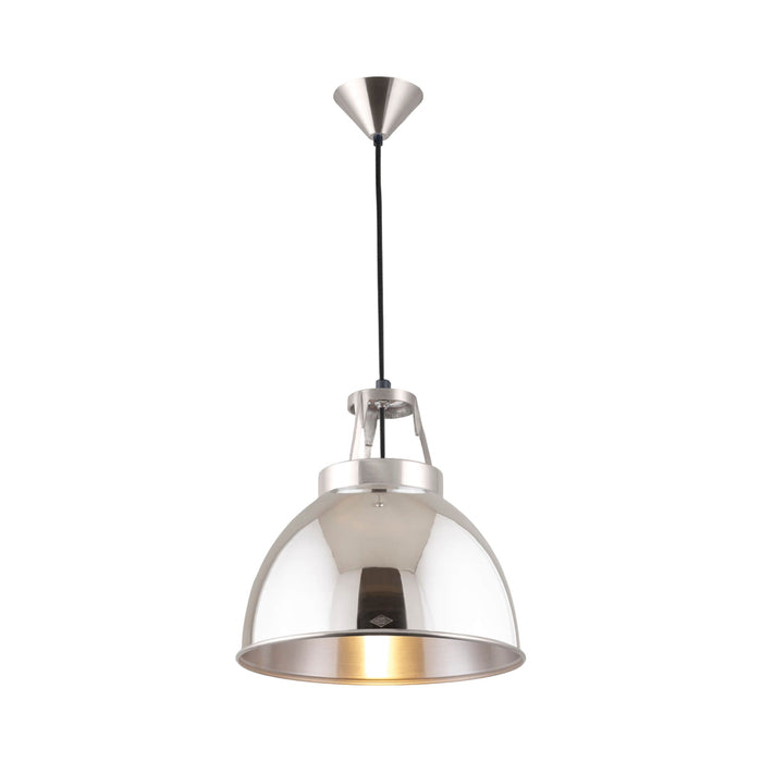 Titan Pendant Light in Natural Aluminium (Small/No Glass).