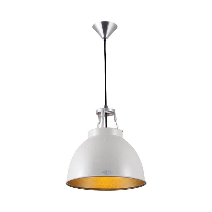 Titan Pendant Light in Putty Grey/Bronze (Small/No Glass).