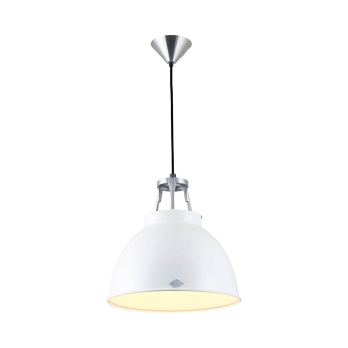 Titan Pendant Light in White (Small/No Glass).