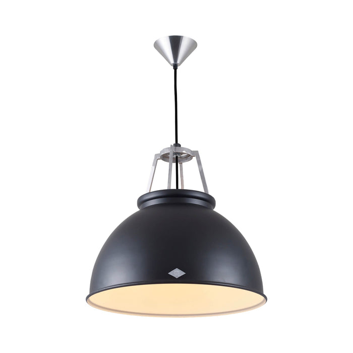 Titan Pendant Light in Black/White (Medium/No Glass).