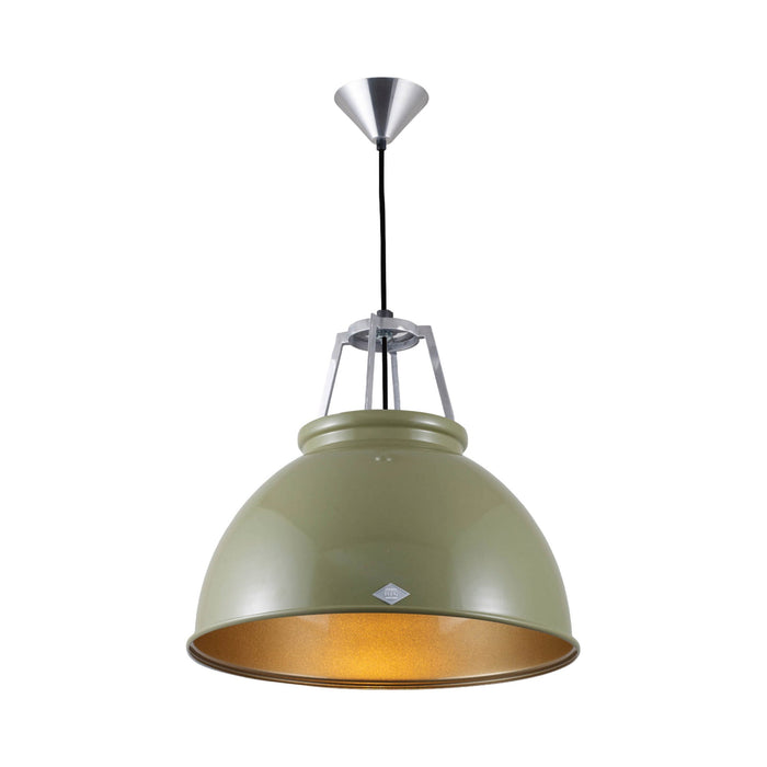 Titan Pendant Light in Olive Green/Bronze (Medium/No Glass).