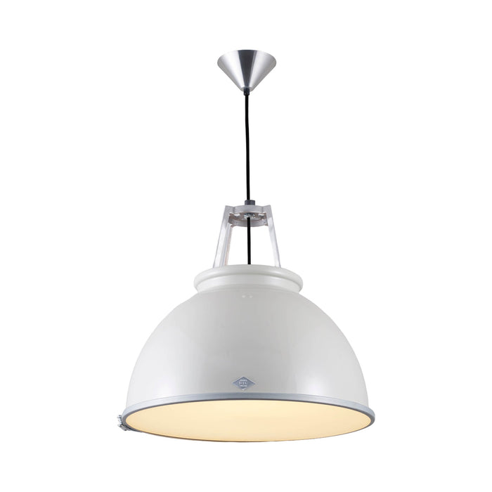 Titan Pendant Light in Putty Grey (Medium/Etched Glass).