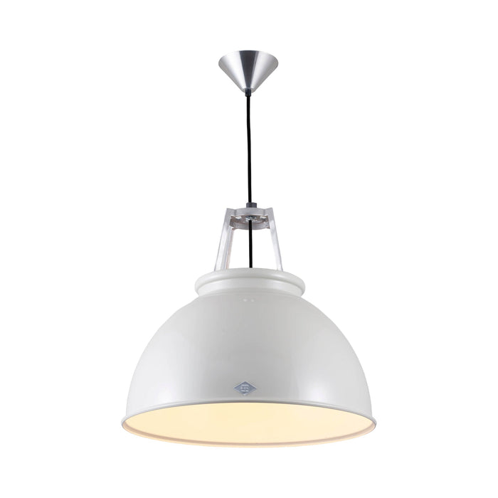 Titan Pendant Light in Putty Grey/White (Medium/No Glass).