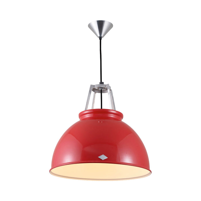 Titan Pendant Light in Red/White (Medium/No Glass).