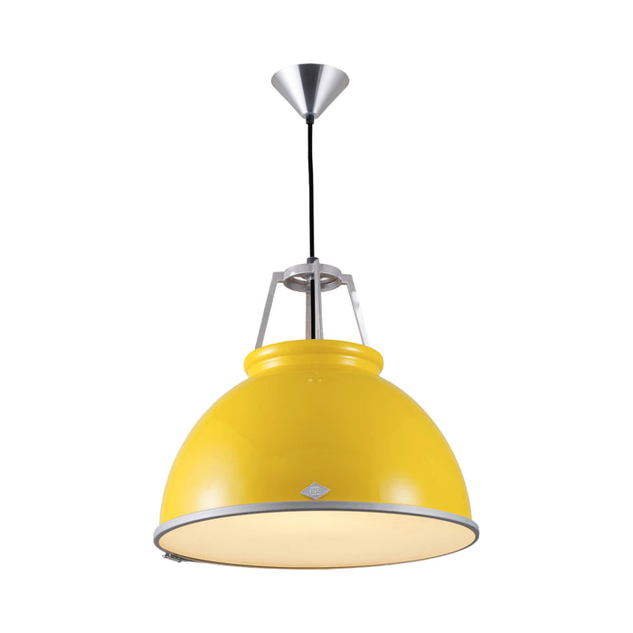 Titan Pendant Light in Yellow (Medium/Etched Glass).