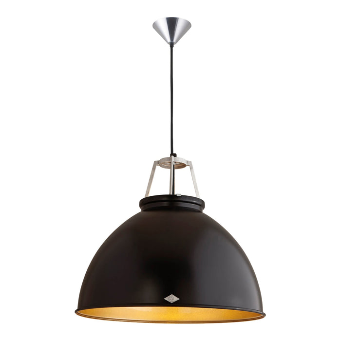 Titan Pendant Light in Black/Bronze (Large/No Glass).