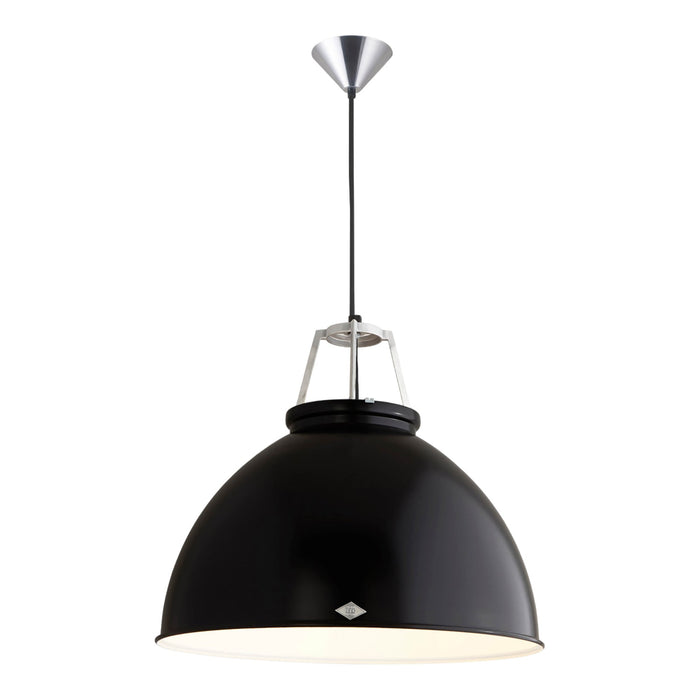 Titan Pendant Light in Black/White (Large/No Glass).