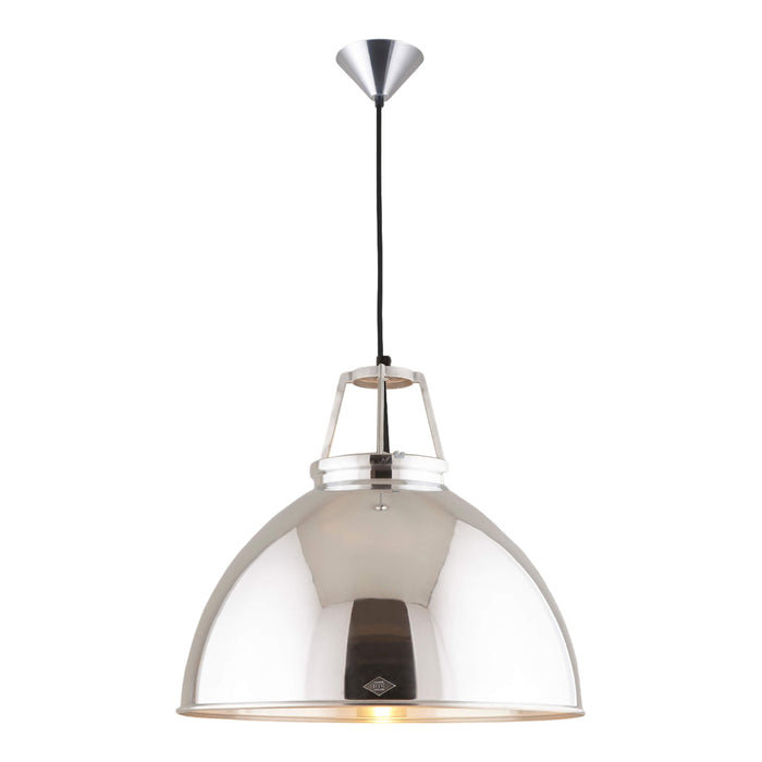 Titan Pendant Light in Natural Aluminium (Large/No Glass).