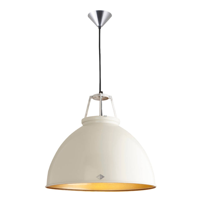 Titan Pendant Light in Putty Grey/Bronze (Large/No Glass).