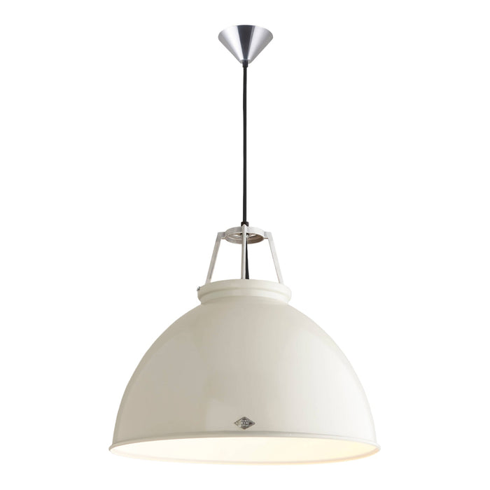 Titan Pendant Light in Putty Grey/White (Large/No Glass).