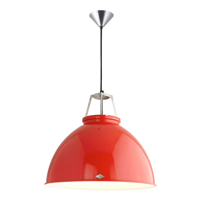 Titan Pendant Light in Red/White (Large/No Glass).