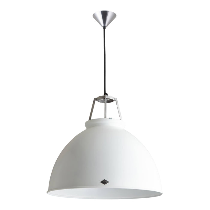 Titan Pendant Light in White (Large/No Glass).