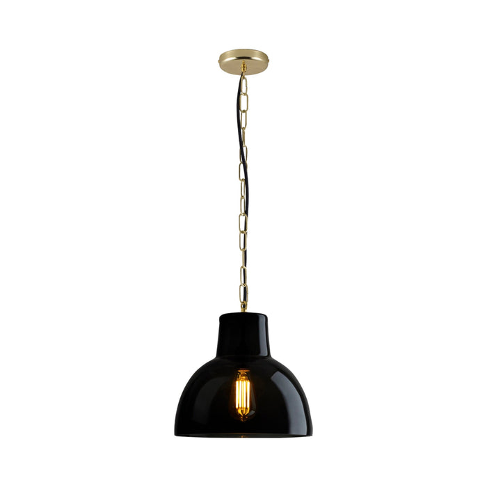 York Pendant Light in Anthracite/Brass (Large).