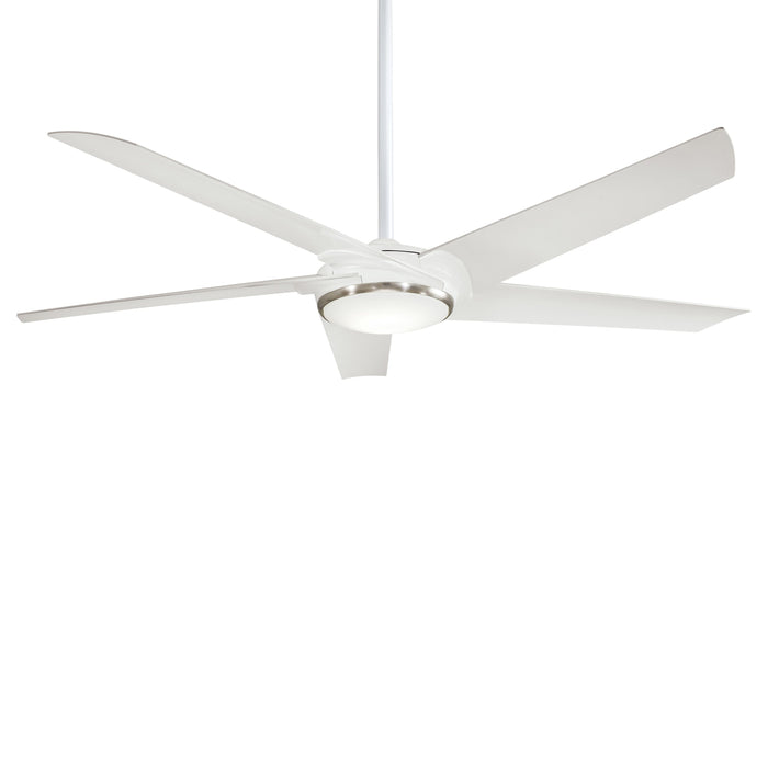 Raptor LED Ceiling Fan in Flat White/Flat White.