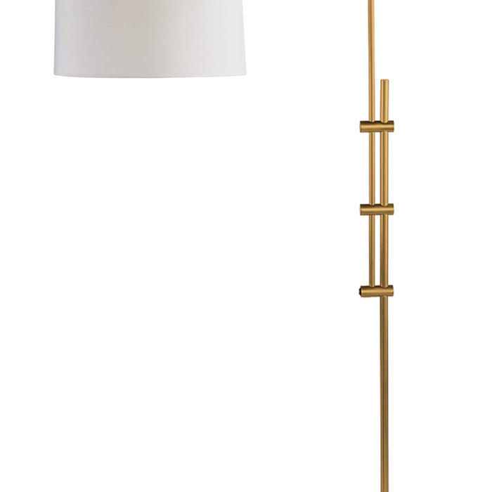 Arc Floor Lamp with Linen Shade in Detail.