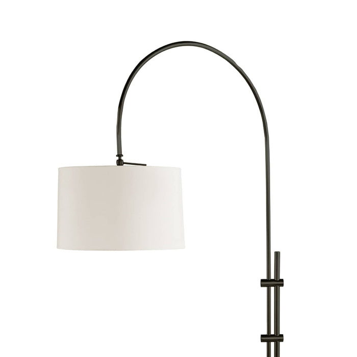 Arc Floor Lamp with Linen Shade in Detail.